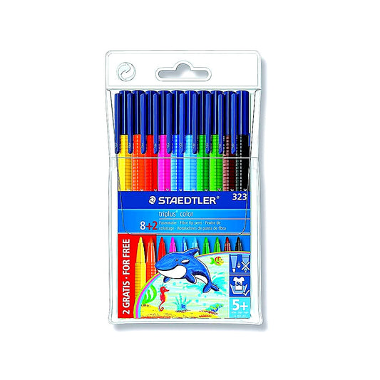 Staedtler Triplus Color Fasermaler 10er Etui farbig Filzstifte