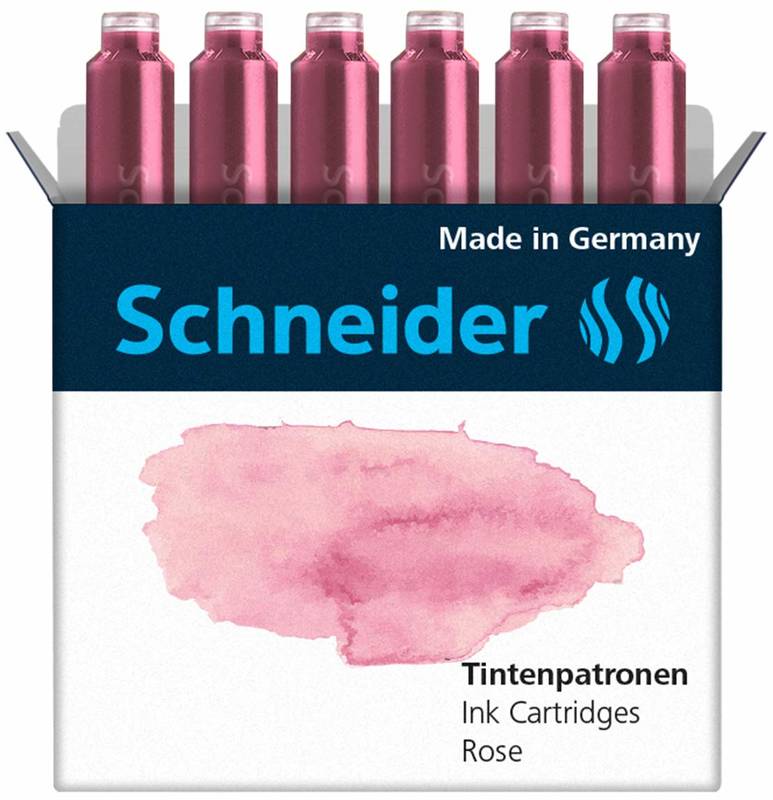 Schneider Pastell Tintenpatrone 6 Stück Ersatzpatrone Pastell Farben