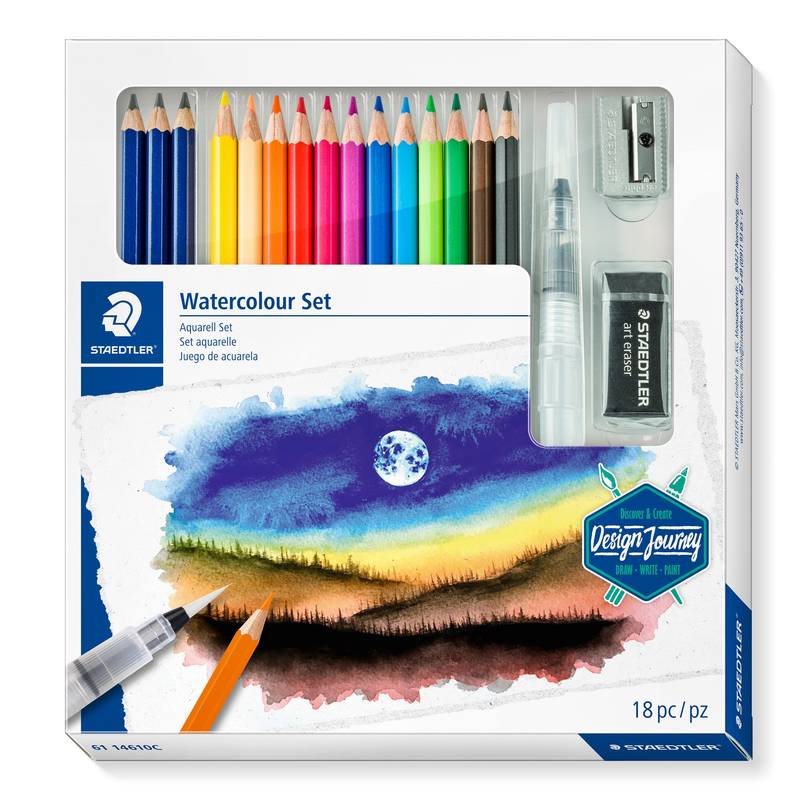 Staedtler Aquarell Set Komplett Set Aquarellfarben Zubehör Schule Malen