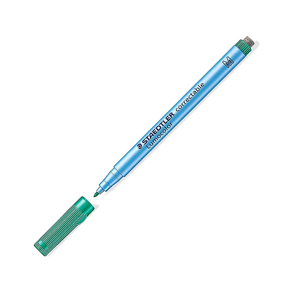 Staedtler Lumocolor Correctable Folienstift M Spitze grün 10er Kartonetui
