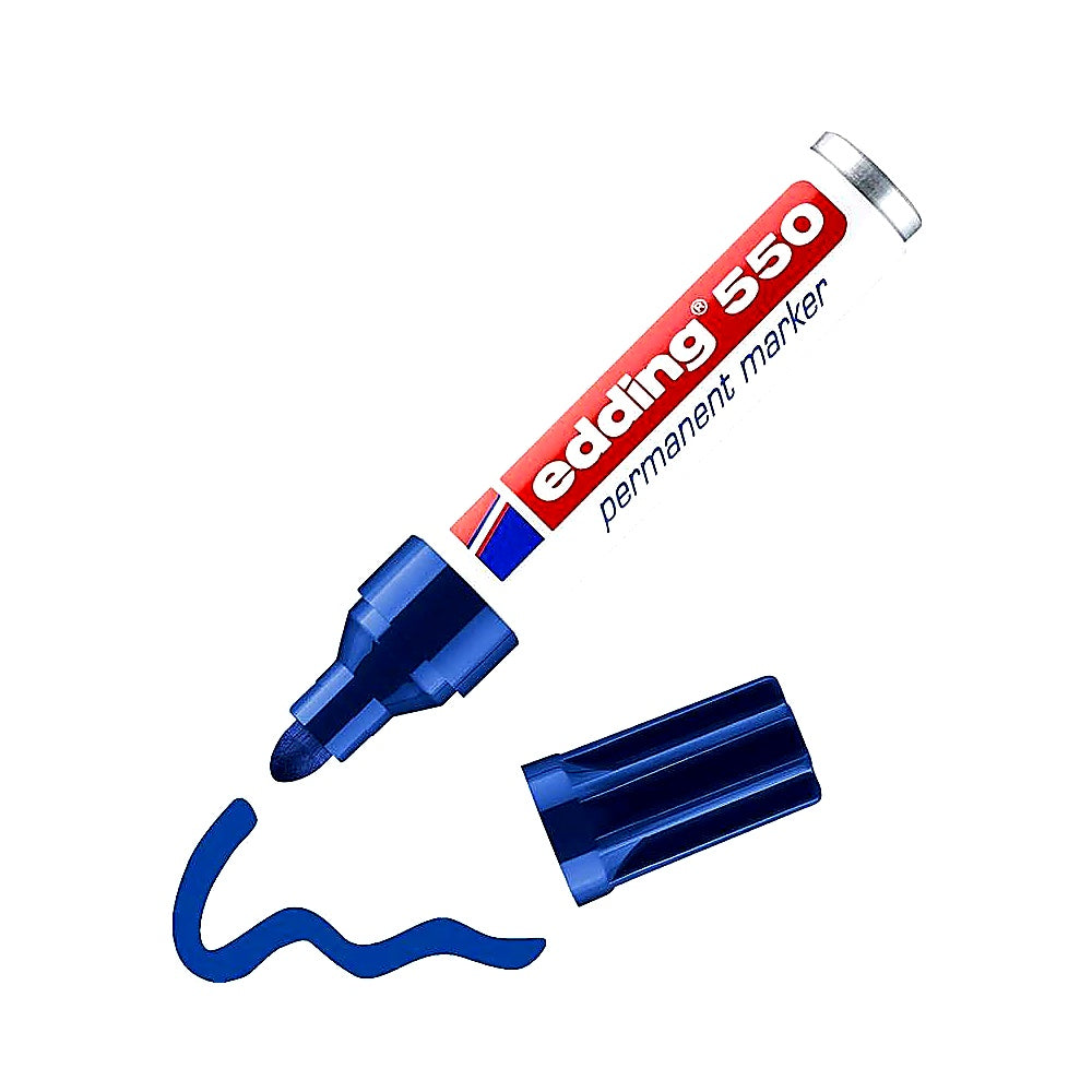 Edding 550 Permanentmarker, Rundspitze 3–4 mm, wasserfest, schnelltrocknend