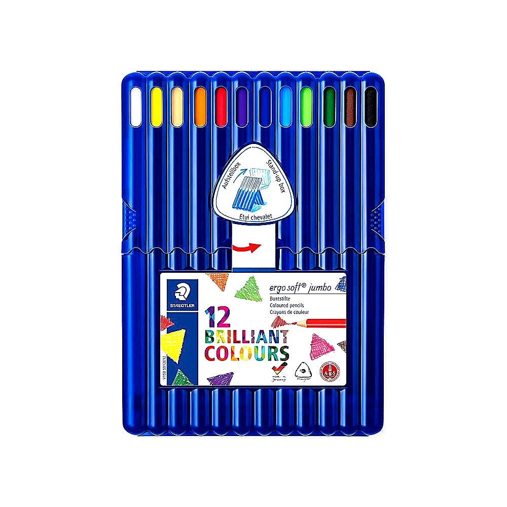 Staedtler Ergosoft Jumbo Buntstifte 12er Box Farbstifte Dreieckig