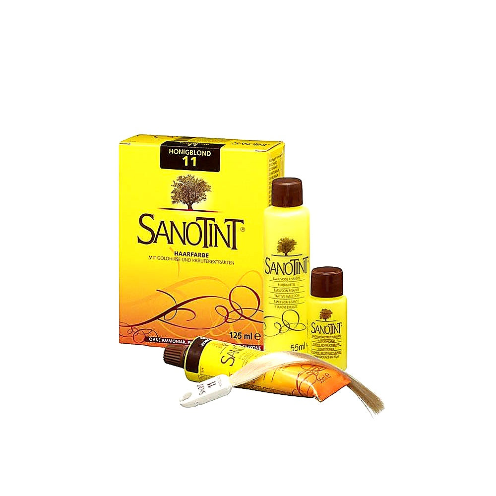 Sanotint Haarfarbe permanente Haarcoloration schonende Formel