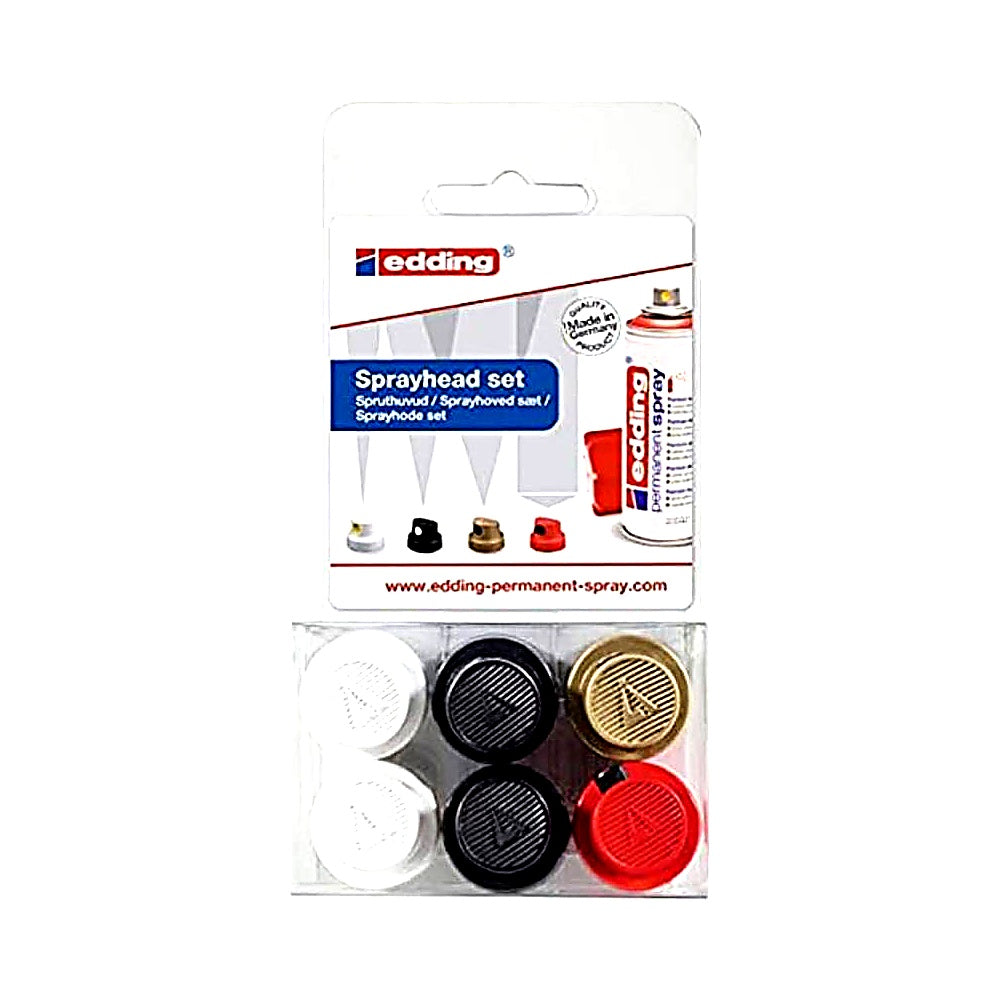 Edding Set 5200 Permanent Spray Sprühkopf-Set, 6 Sprühköpfe