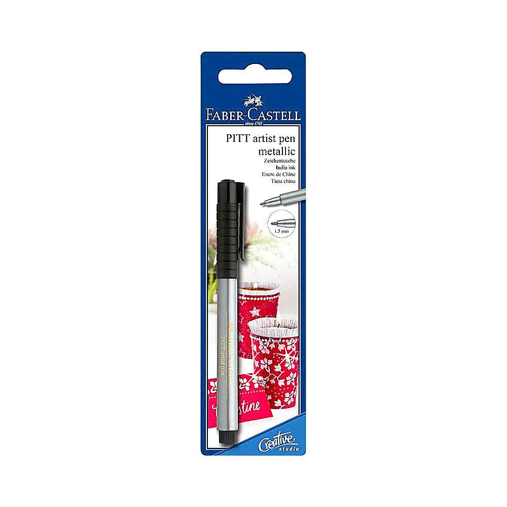 Faber Castell Pitt Artist Pen 1,5 mm silber, Zeichenstift