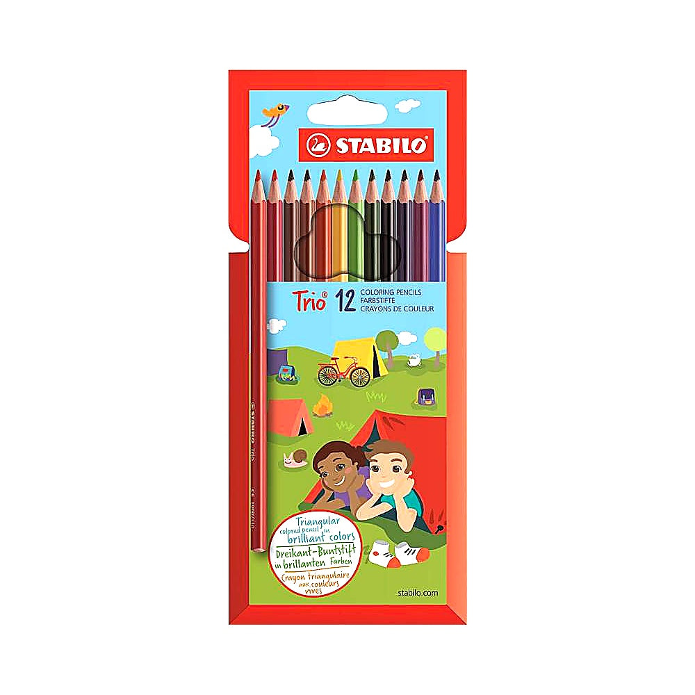 STABILO Buntstift Trio 12er Set verschiedene Farben