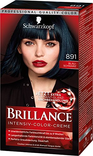 Schwarzkopf Brillance Intensiv Color Creme 891 Blau Schwarz Diamantglanz 3x143ml