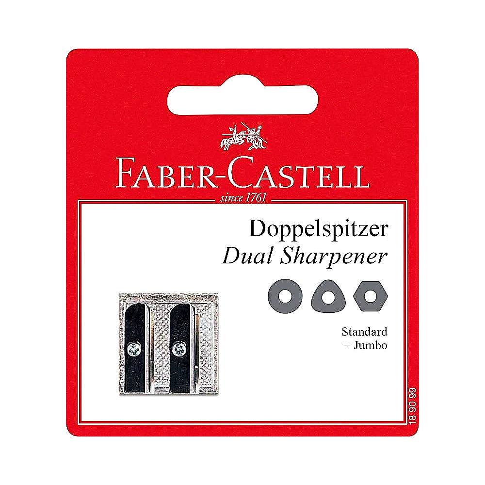 Faber Castell Metalldoppelspitzer 50-34, Metall Anspitzer 2-fach