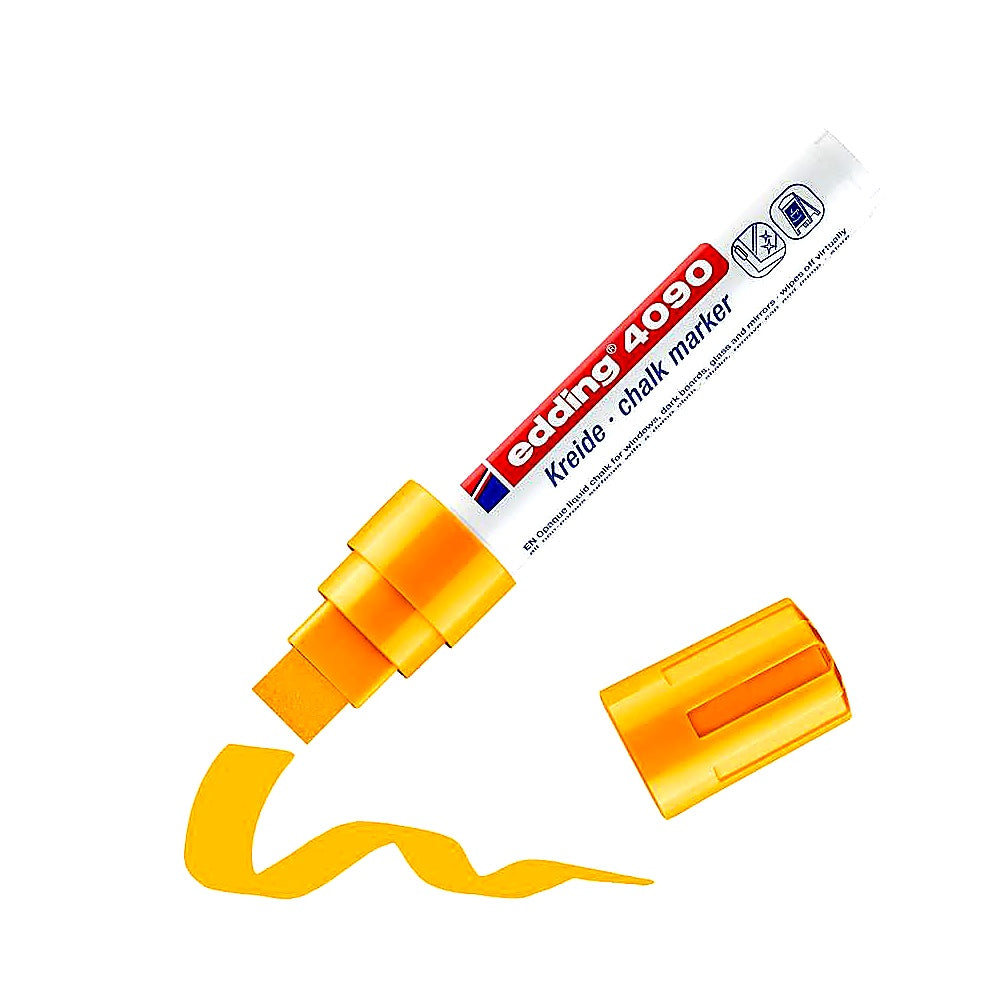 Edding 4090 Kreidemarker, Keilspitze 4–15mm, abwischbar, Fenster & Tafel