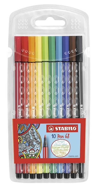 STABILO Filzstift Pen 68 10er Set verschiedene Farben