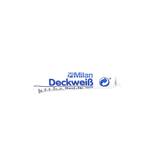 Milan Deckweiß Nr 3 75ml deckende Korrekturfarbe für Malerei Schule Hobby