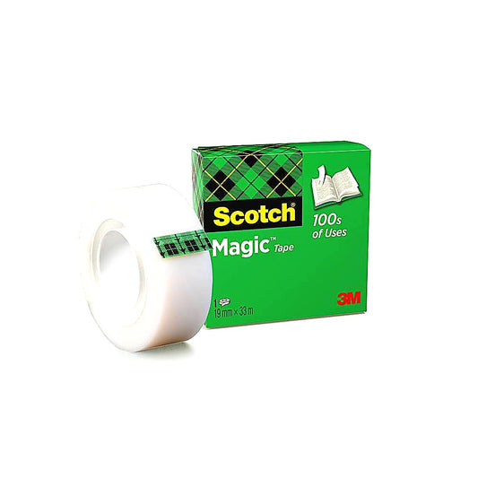 Scotch Magic Tape 19mm x 33m Unsichtbares Klebeband Reparatur Etikettierung