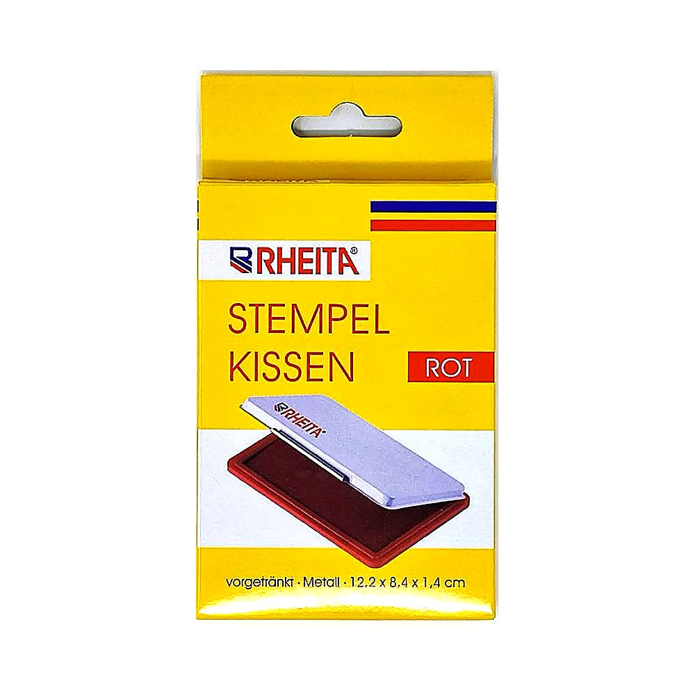 Rheita Stempelkissen Metall rot Größe 2 langlebig für Büro und Schule