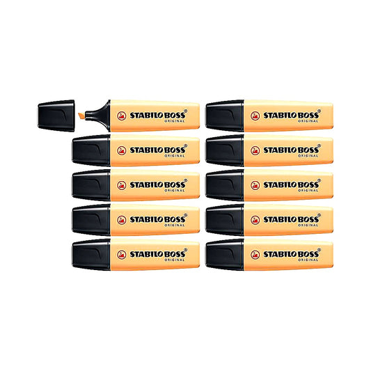 STABILO BOSS ORIGINAL Pastel 10er Set sanftes Orange Textmarker
