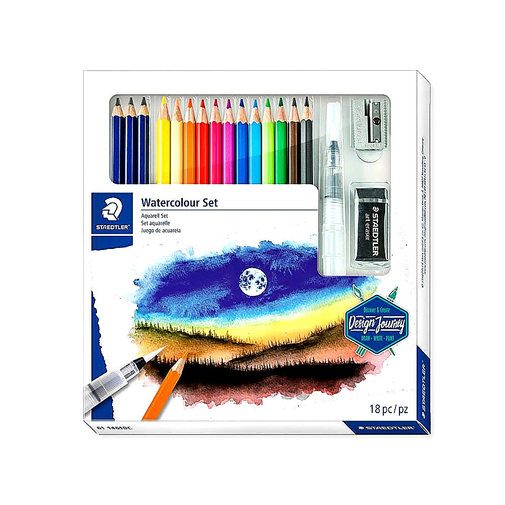 Staedtler Aquarell Set Komplett Set Aquarellfarben Zubehör Schule Malen