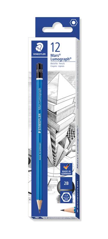 Staedtler Mars Lumograph Zeichenbleistift 2B 12er Faltschachtel Skizzenzeichnen