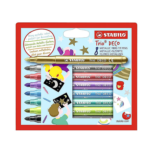 STABILO Filzstift Trio DECO 8er Set verschiedene Farben