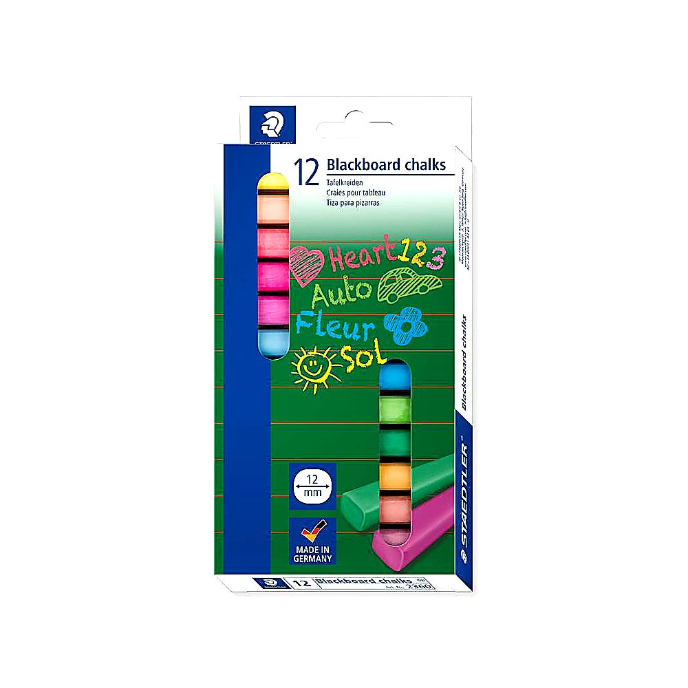 Staedtler Wandtafelkreide 12er Kartonetui Schulkreide Weiß