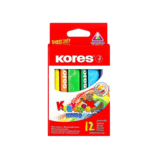 Kores Krayones Wachsmalstifte 12 Jumbo dreieckig ungiftig Kinderfreundlich