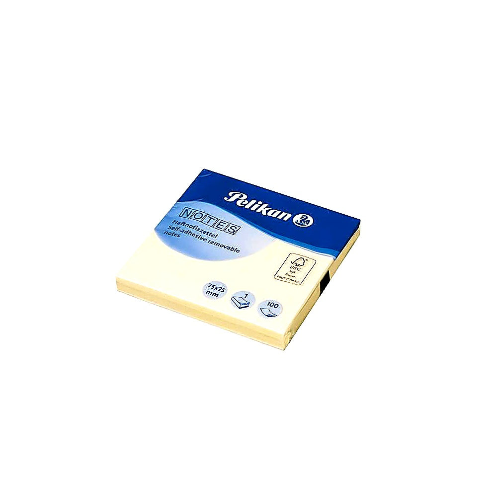 Pelikan Notes 76x76mm 100 Blatt Gelb Notizzettel Haftnotizen Schule Büro