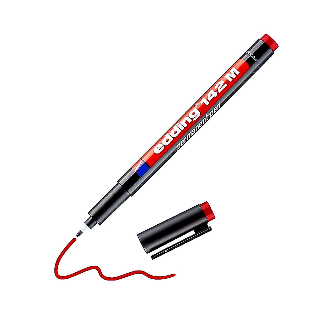 Edding 142 M Permanenter Folienschreiber 1mm, Glas & Folien Marker