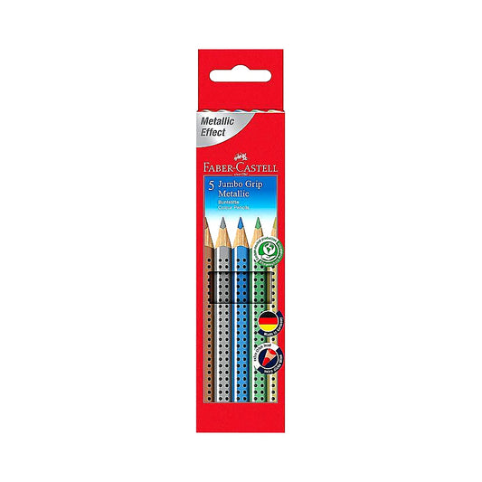 Faber Castell Jumbo Grip Buntstift 5er Set metallic, Buntstifte metallic