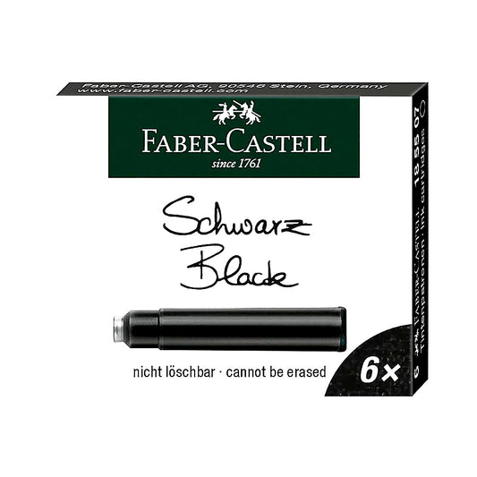 Faber Castell Tintenpatronen Standard schwarz 6er Pack