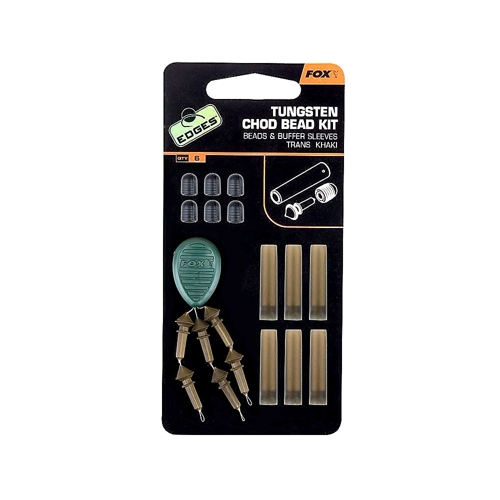 Fox Edges Tungsten Chod Bead Kit Trans Khaki