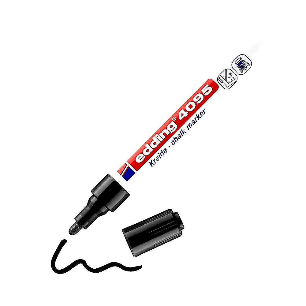 Edding 4095 Kreidemarker, abwischbar, für Fenster, Tafeln & Deko