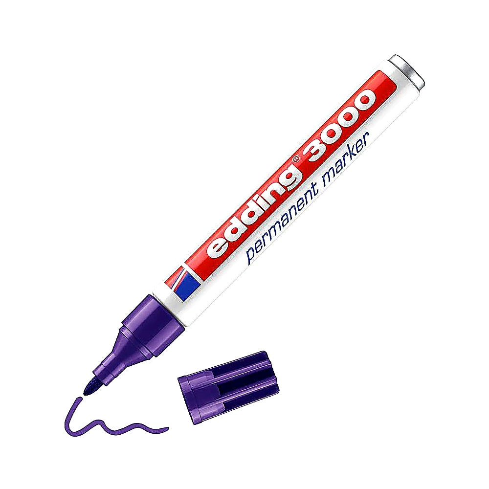 Edding 3000 Permanentmarker, universell, für viele Oberflächen, wasserfest