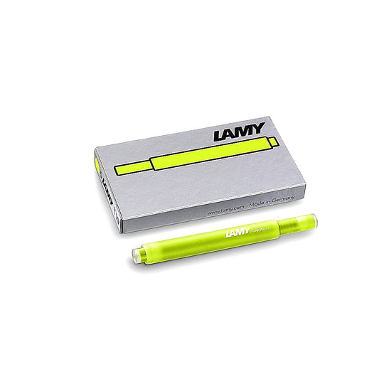 LAMY T10 Tintenpatronen Neon Lime 20 Stück leuchtende Tinte für LAMY Füller