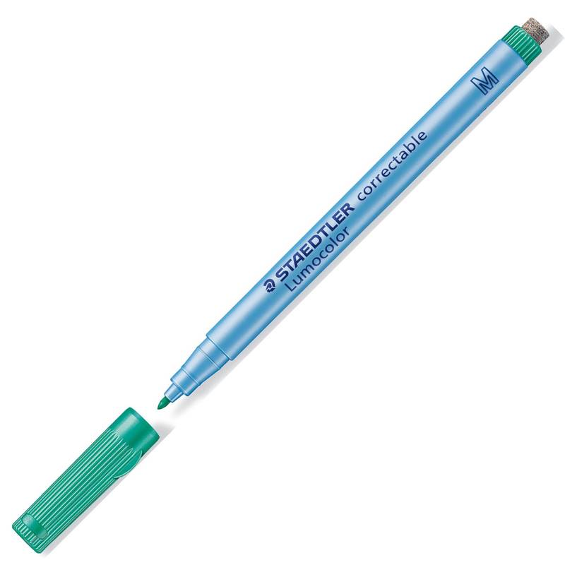 Staedtler Lumocolor Correctable Folienstift M Spitze grün 10er Kartonetui