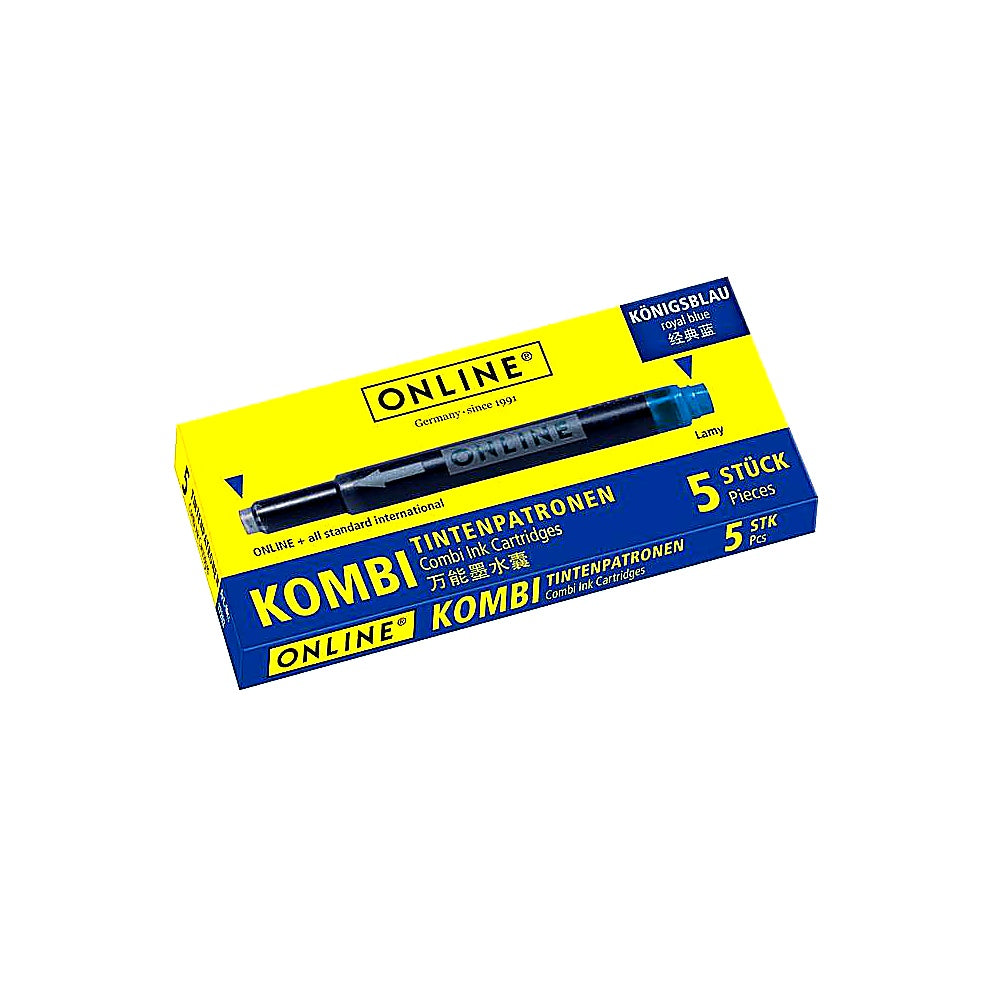 Online Kombi-Tintenpatronen 5 Patronen Universal passend für viele Füller Modelle