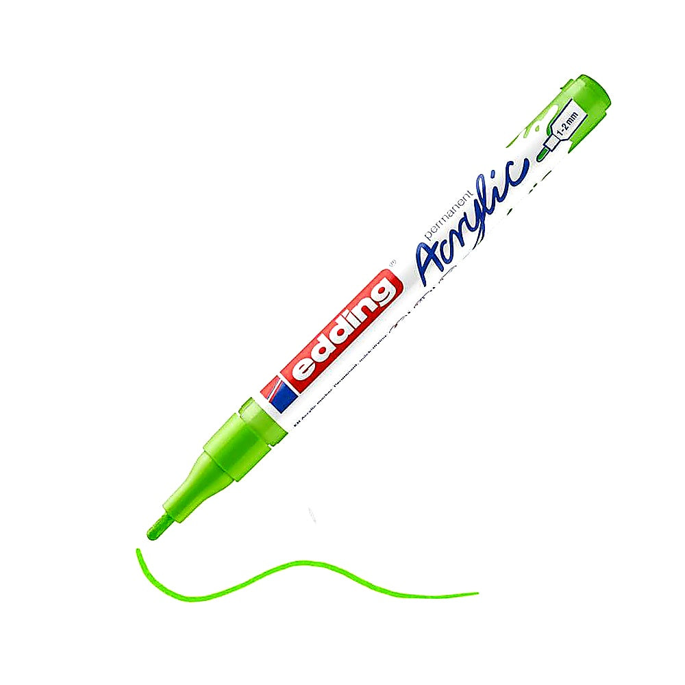 Edding 5300 Acrylmarker fein, Rundspitze 1–2 mm, wasserfest, Leinwand & Holz