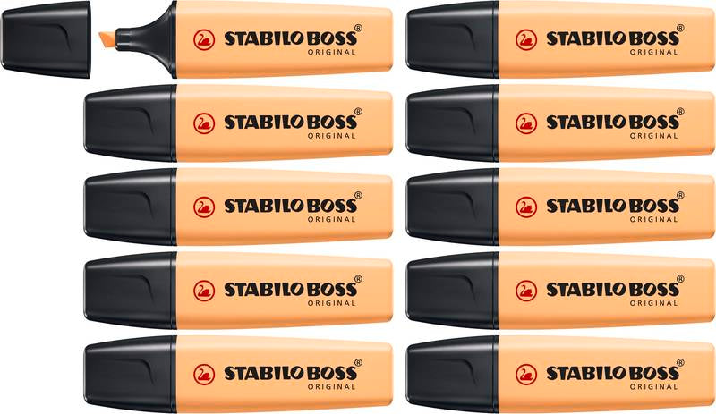 STABILO BOSS ORIGINAL Pastel 10er Set sanftes Orange Textmarker