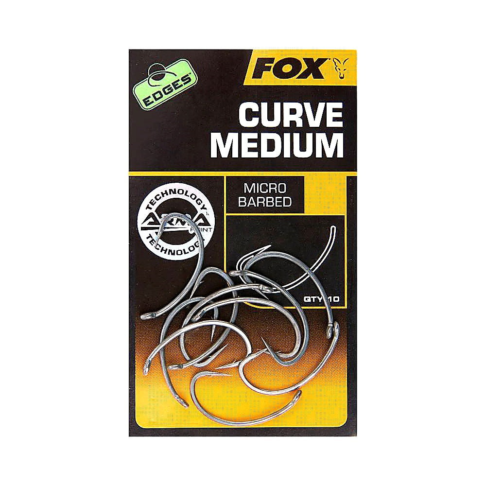 Fox Edges Armapoint Curve Shank Medium Hooks Gr.8, 10 Haken Karpfen