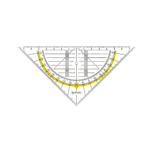 Herlitz Geometrie Dreieck Kunststoff transparent klein für Schule