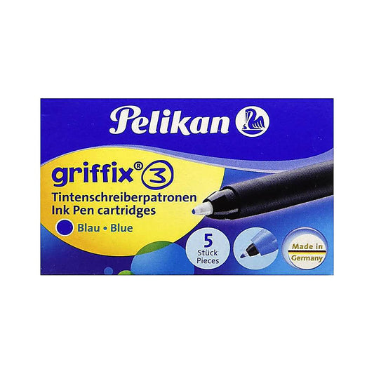 Pelikan Griffix Tintenschreiber Patronen Blau 5 Stück Löschbar Ersatzpatronen