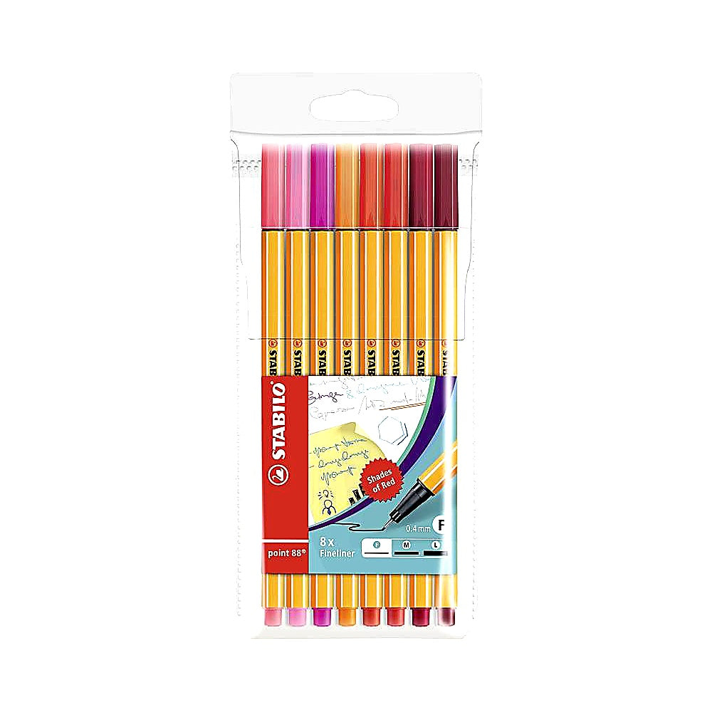 STABILO Fineliner point 88 8er Set verschiedene Farben