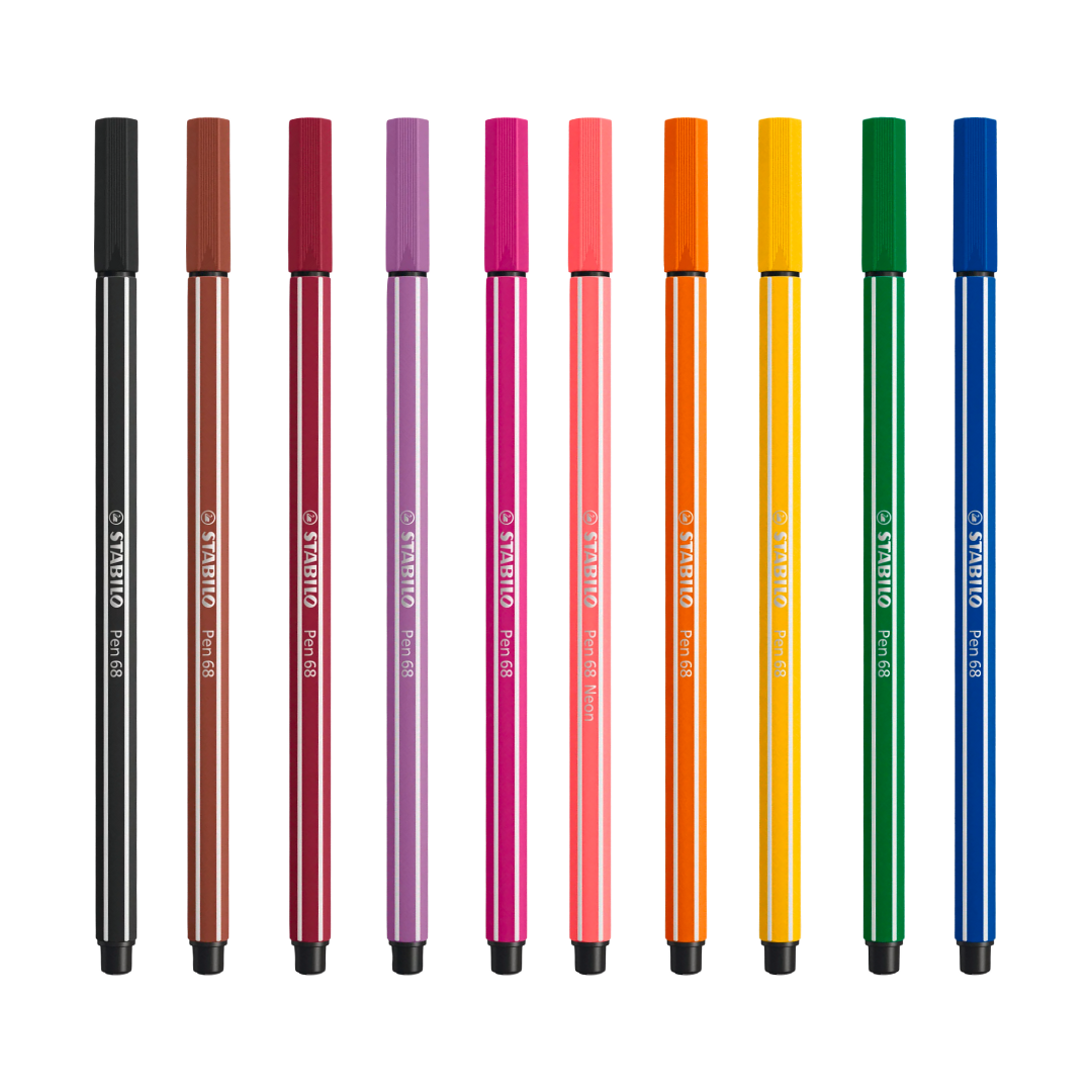 STABILO Filzstift Pen 68 Einzelstift Farbstift für Schule und Hobby