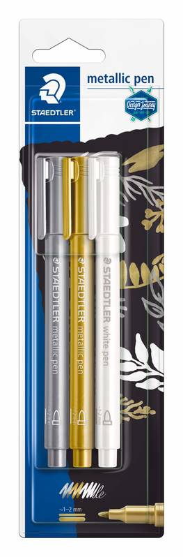 Staedtler Metallic Pen 3er Blisterkarte Metallic Stifte Schreiben Malen