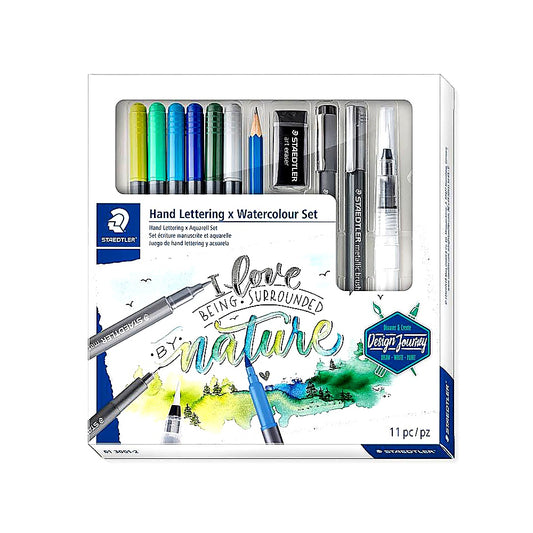 Staedtler Handlettering Aquarell Komplett Set Stifte Pinsel Lettering