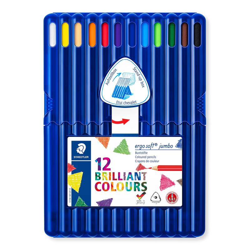 Staedtler Ergosoft Jumbo Buntstifte 12er Box Farbstifte Dreieckig