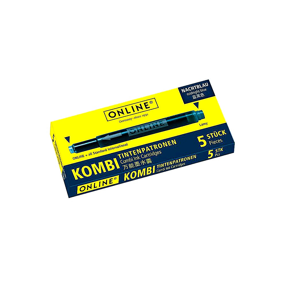 Online Kombi-Tintenpatronen 5 Patronen Universal passend für viele Füller Modelle