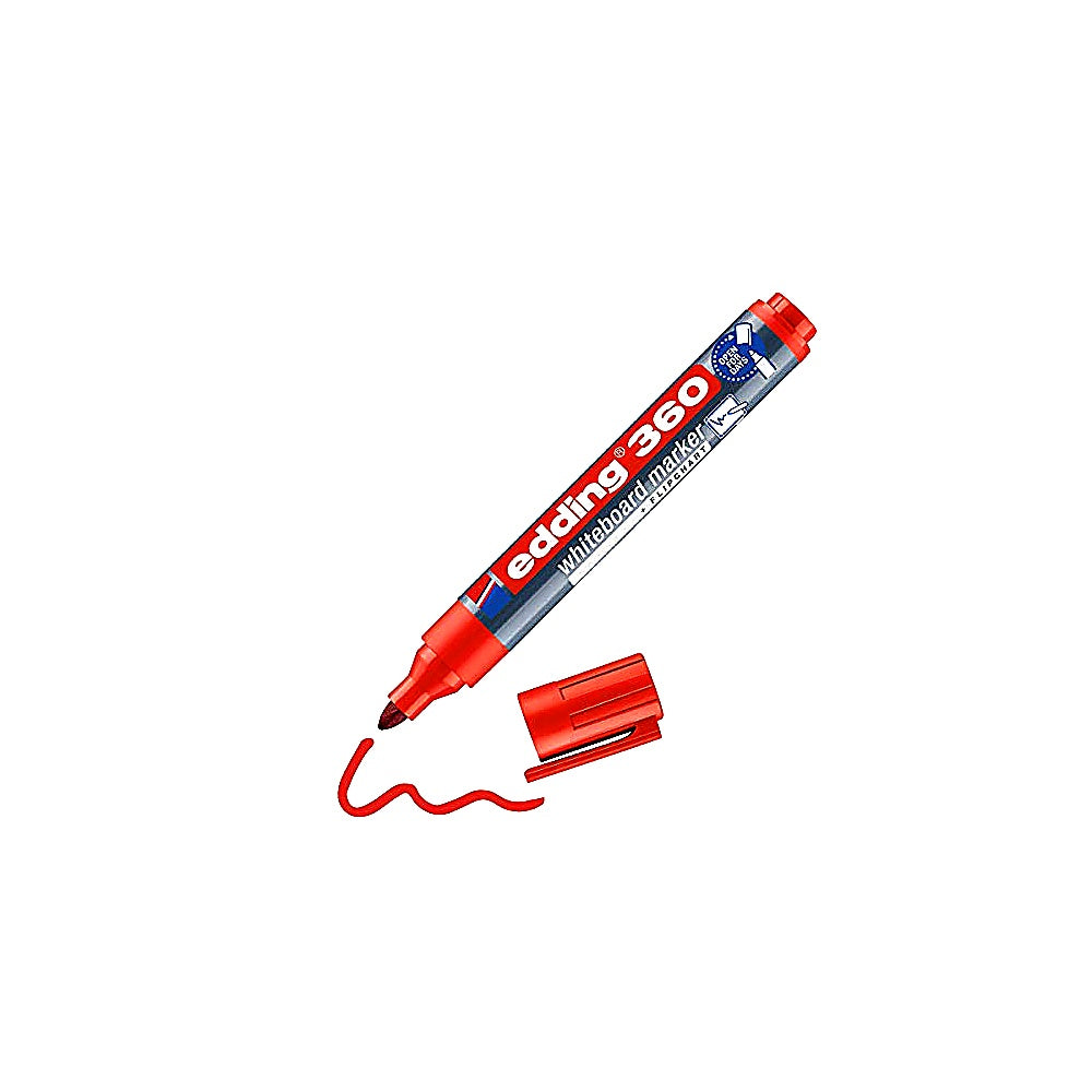 Edding 360 Whiteboardmarker, Rundspitze 1,5–3mm, abwischbar, nachfüllbar