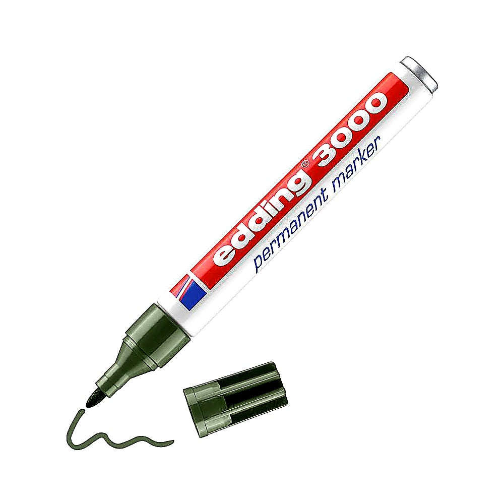 Edding 3000 Permanentmarker, universell, für viele Oberflächen, wasserfest