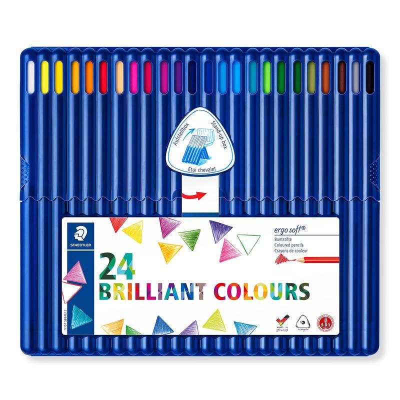 Staedtler Ergosoft Buntstifte 24er Box Farbstifte Dreieckig
