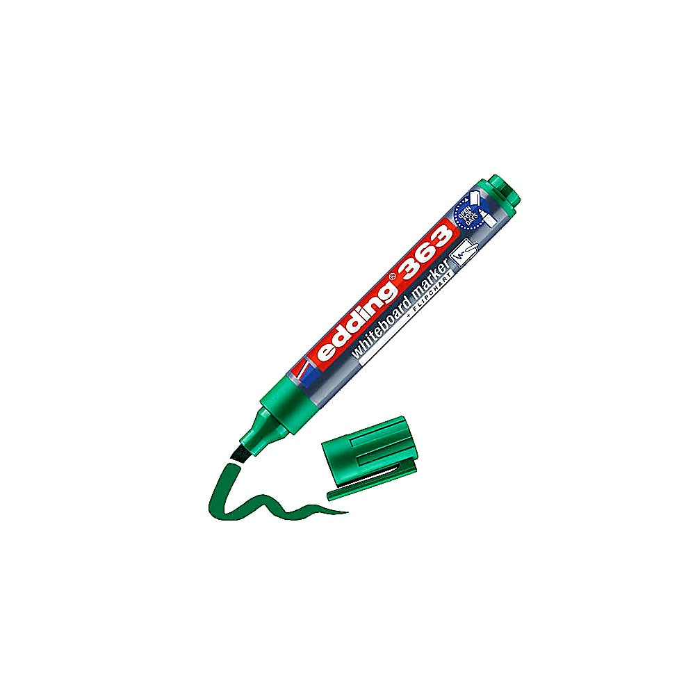 Edding 363 Whiteboardmarker grün, Keilspitze 1–5mm, Boardmarker abwischbar