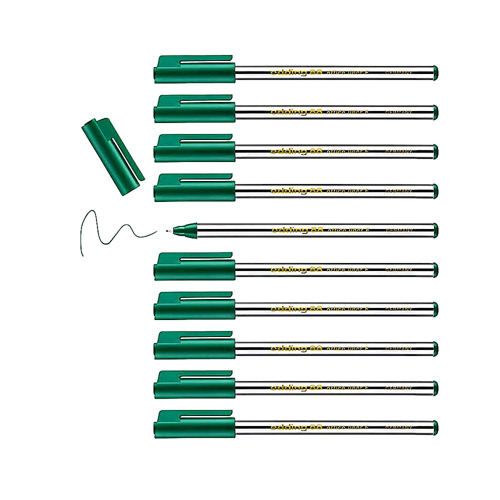 Edding 88 Fineliner Rundspitze 0,6 mm, 10 Stifte, präzises Schreiben