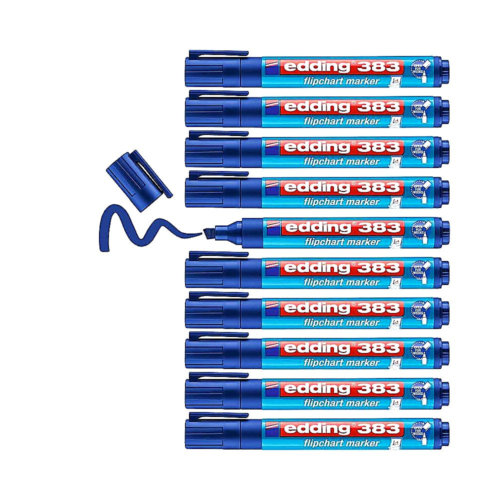 Edding 383 Flipchart-Marker, Keilspitze 1–5mm, trocknet nicht aus